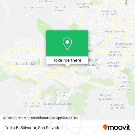 Mapa de Totto El Salvador