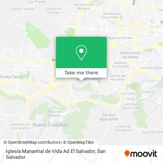 Iglesia Manantial de Vida Ad El Salvador map