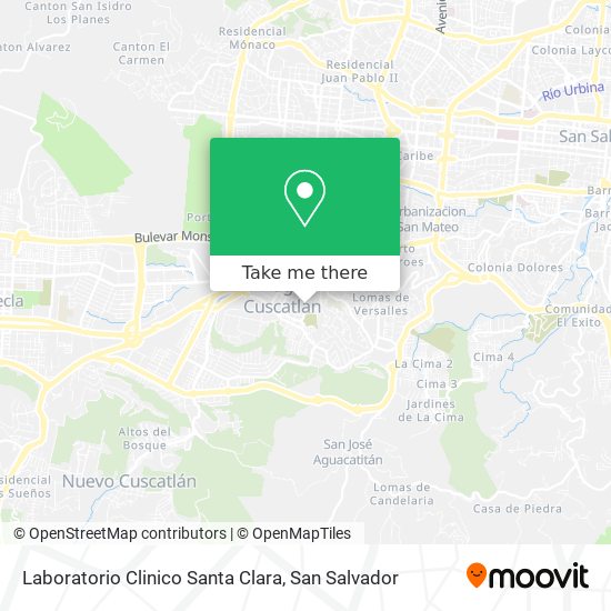 Mapa de Laboratorio Clinico Santa Clara