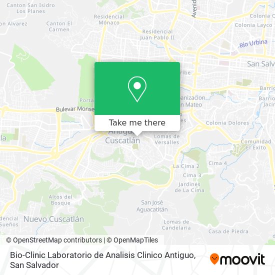 Mapa de Bio-Clinic Laboratorio de Analisis Clinico Antiguo