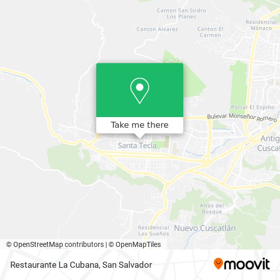 Restaurante La Cubana map