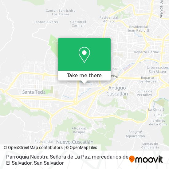 Parroquia Nuestra Señora de La Paz, mercedarios de El Salvador map