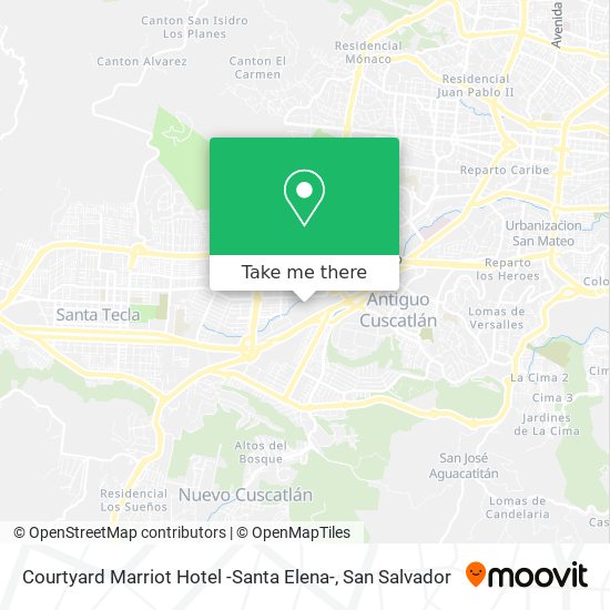 Mapa de Courtyard Marriot Hotel -Santa Elena-