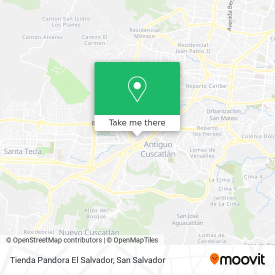 Tienda Pandora El Salvador map
