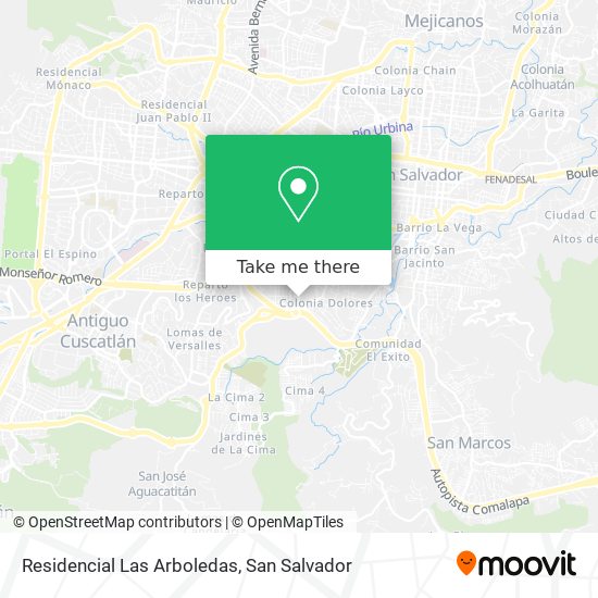 Residencial Las Arboledas map