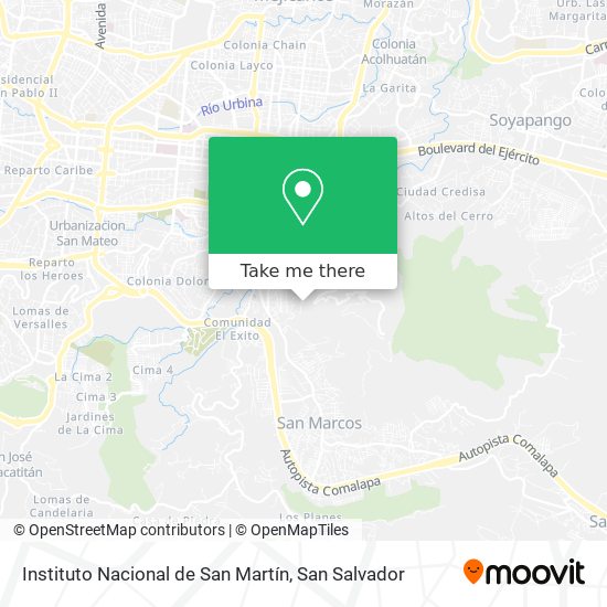 Mapa de Instituto Nacional de San Martín