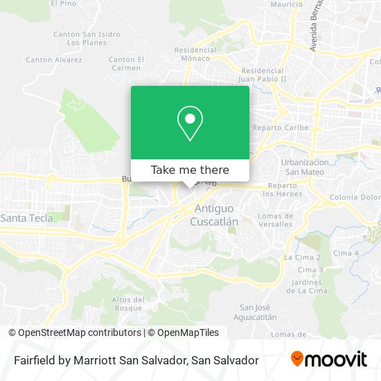 Fairfield by Marriott San Salvador map