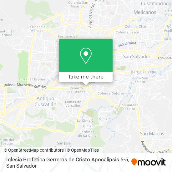 Iglesia Profética Gerreros de Cristo Apocalipsis 5-5 map