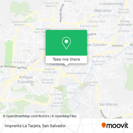 Imprenta La Tarjeta map