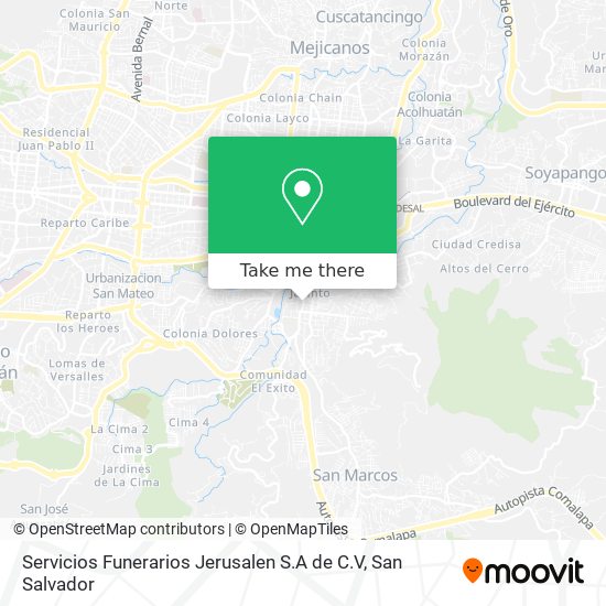 Servicios Funerarios Jerusalen S.A de C.V map