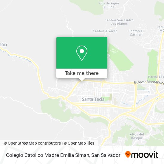 Mapa de Colegio Catolico Madre Emilia Siman