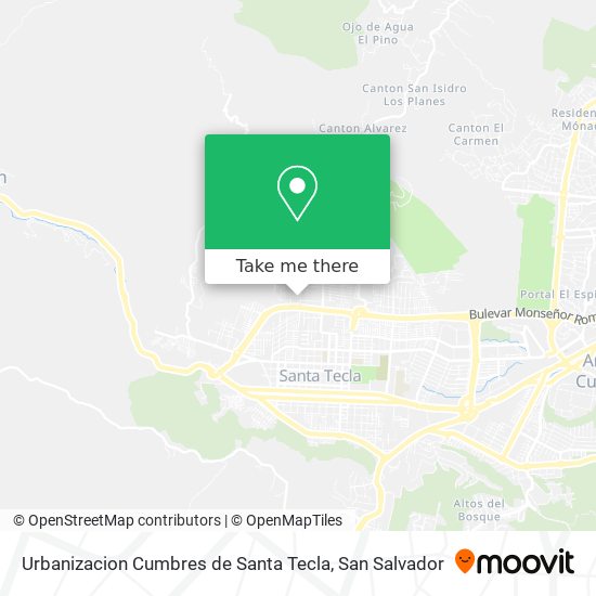 Urbanizacion Cumbres de Santa Tecla map