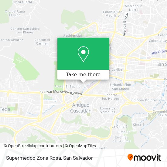 Mapa de Supermedco Zona Rosa