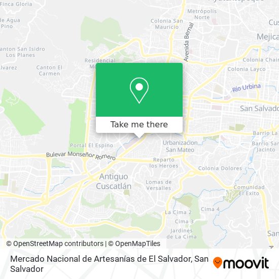 Mapa de Mercado Nacional de Artesanías de El Salvador