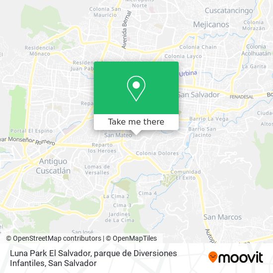 Luna Park El Salvador, parque de Diversiones Infantiles map