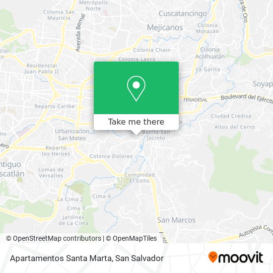 Mapa de Apartamentos Santa Marta