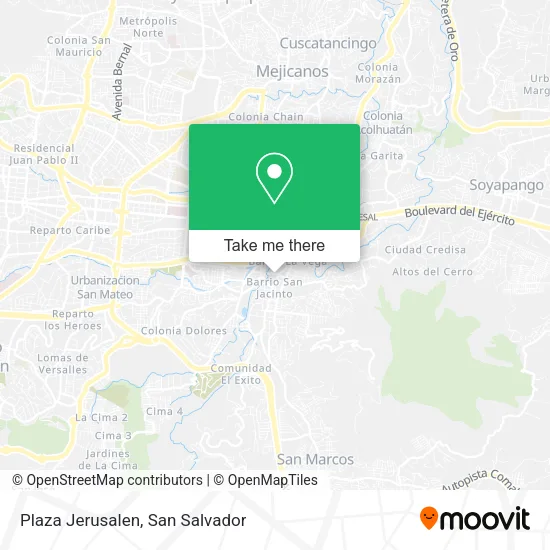 Mapa de Plaza Jerusalen