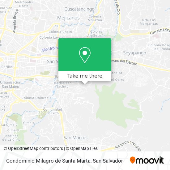 Mapa de Condominio Milagro de Santa Marta
