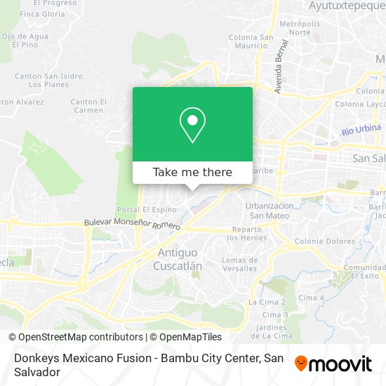 Mapa de Donkeys Mexicano Fusion - Bambu City Center