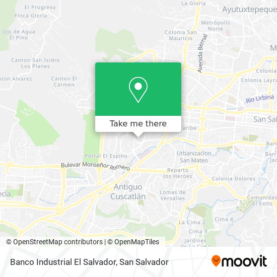 Banco Industrial El Salvador map