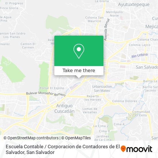 Escuela Contable / Corporacion de Contadores de El Salvador map