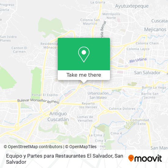 Equipo y Partes para Restaurantes El Salvador map