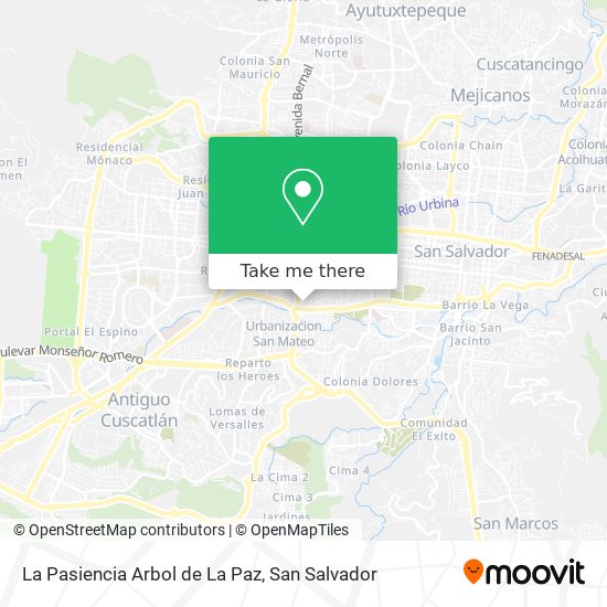 La Pasiencia Arbol de La Paz map