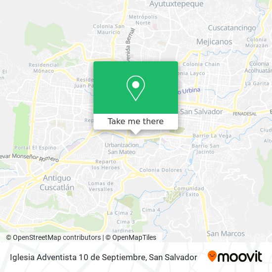 Iglesia Adventista 10 de Septiembre map