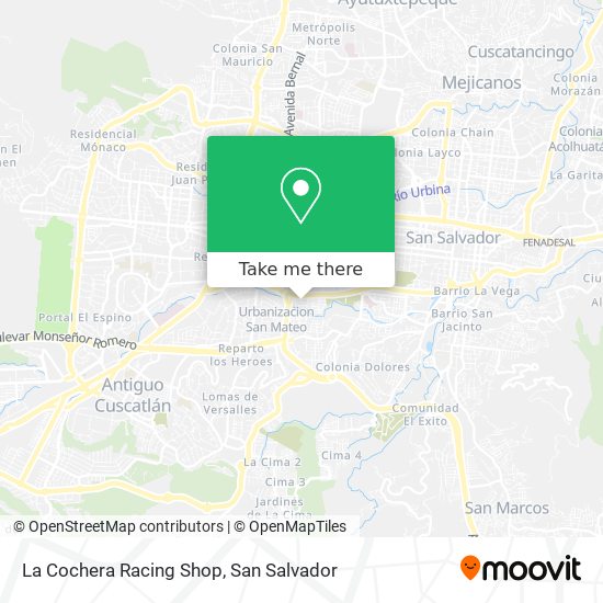 La Cochera Racing Shop map