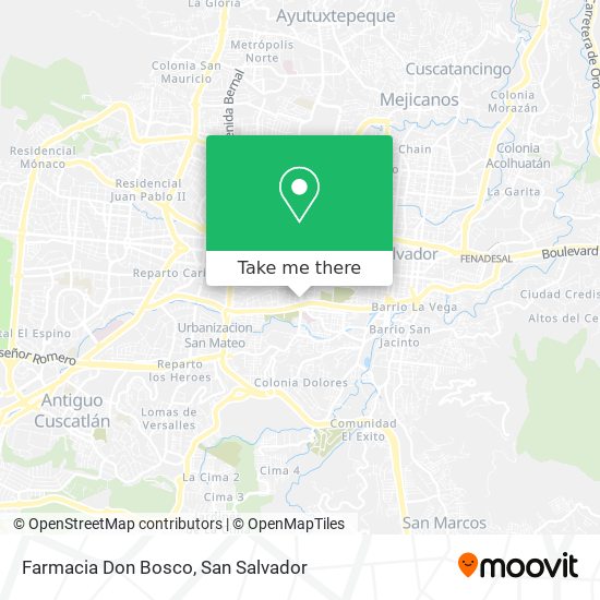 Mapa de Farmacia Don Bosco