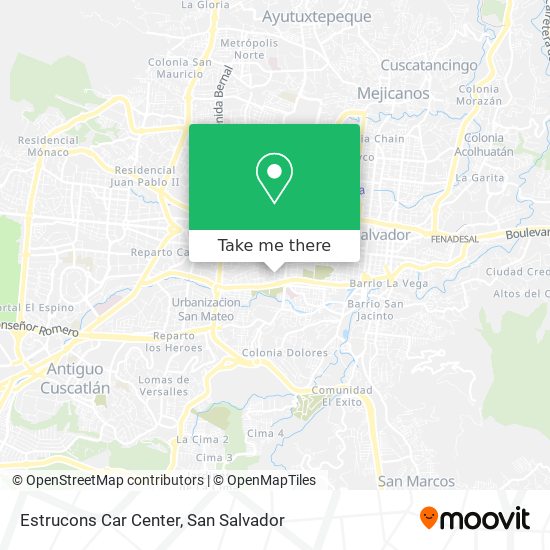 Estrucons Car Center map