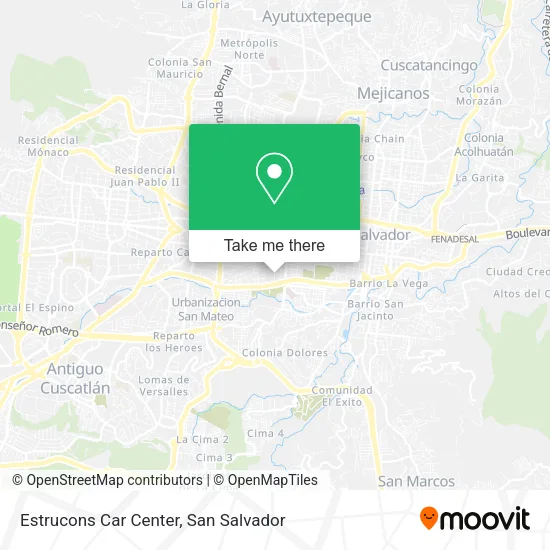 Estrucons Car Center map