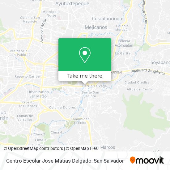 Centro Escolar Jose Matias Delgado map