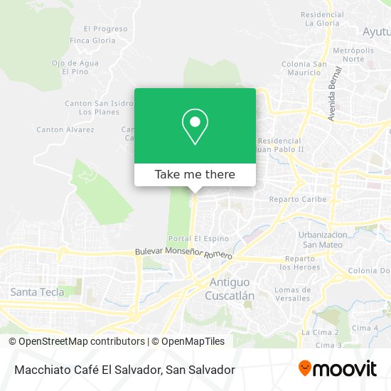 Macchiato Café El Salvador map