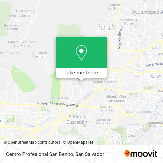 Mapa de Centro Profesional San Benito