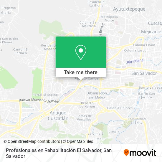 Profesionales en Rehabilitación El Salvador map