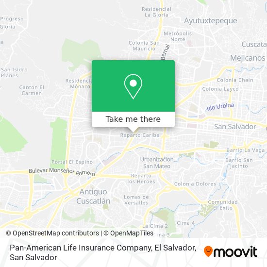 Pan-American Life Insurance Company, El Salvador map