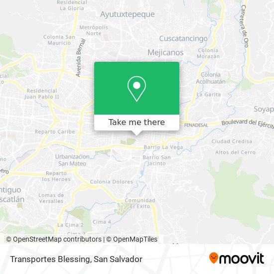 Mapa de Transportes Blessing