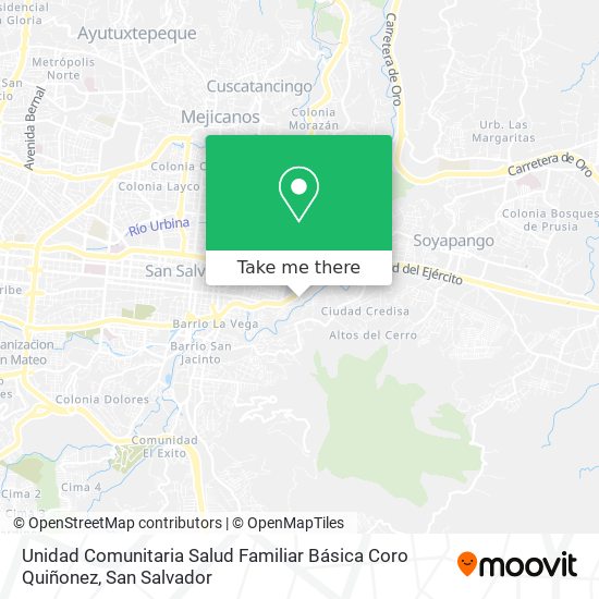 Unidad Comunitaria Salud Familiar Básica Coro Quiñonez map