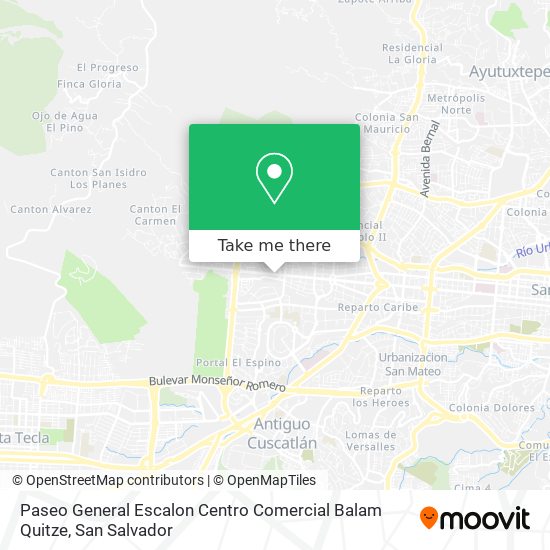 Paseo General Escalon Centro Comercial Balam Quitze map