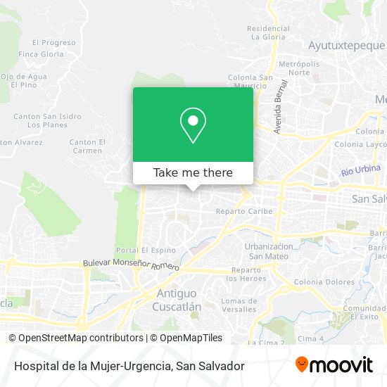 Mapa de Hospital de la Mujer-Urgencia