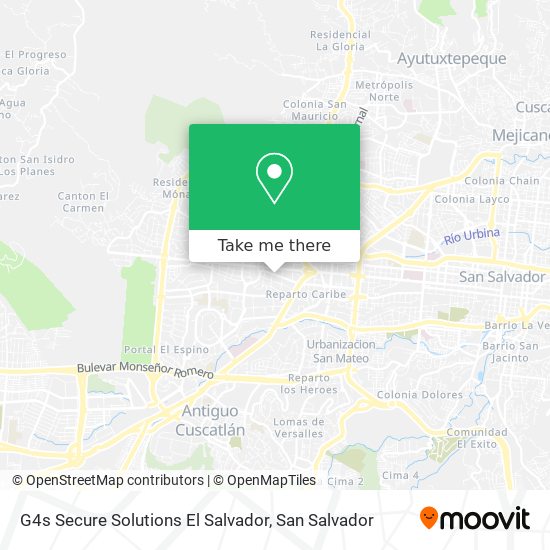 Mapa de G4s Secure Solutions El Salvador