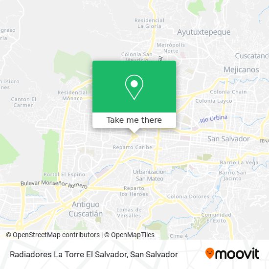 Radiadores La Torre El Salvador map