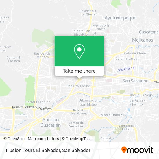 Illusion Tours El Salvador map