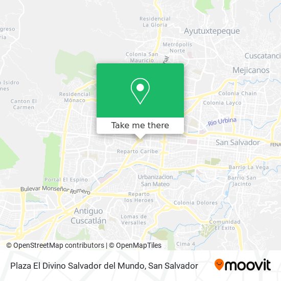 Mapa de Plaza El Divino Salvador del Mundo