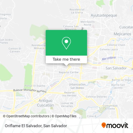 Oriflame El Salvador map