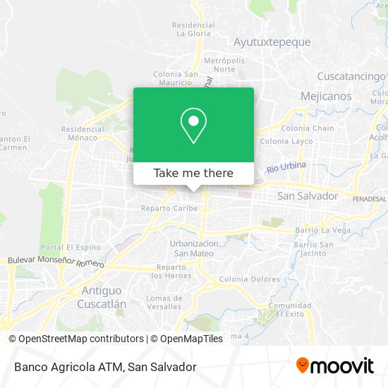 Mapa de Banco Agricola ATM