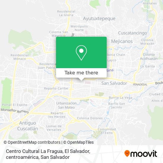 Mapa de Centro Cultural La Fragua, El Salvador, centroamérica