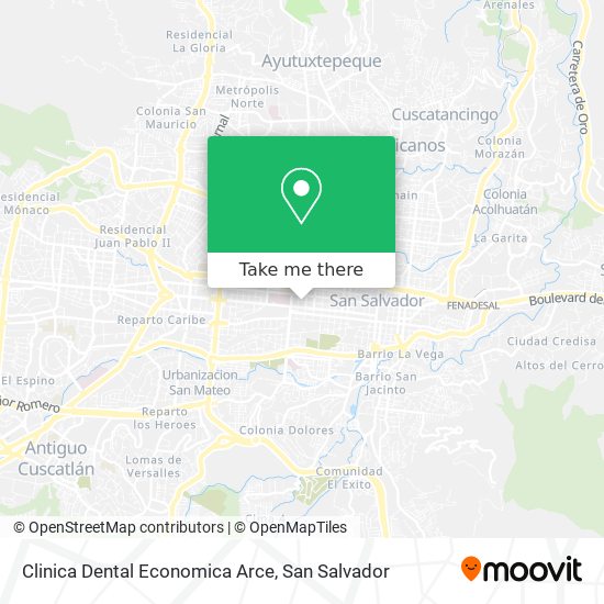 Mapa de Clinica Dental Economica Arce