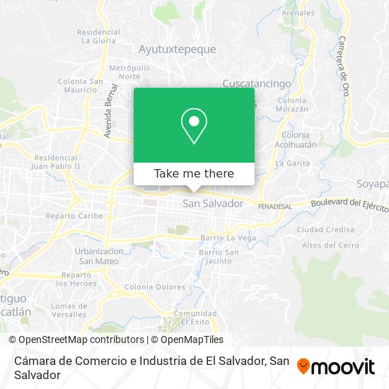 Cámara de Comercio e Industria de El Salvador map